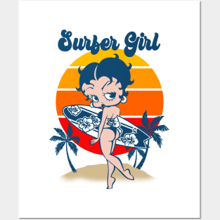 BETTY BOOP - Surfer girl Posters and Art